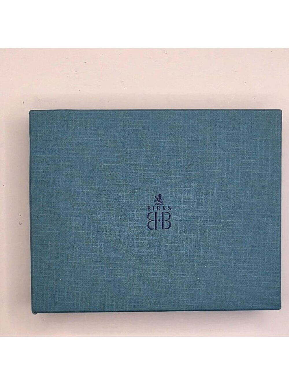 Birks Empty Jewellery Gift Box Teal Blue Collectible Box Vintage